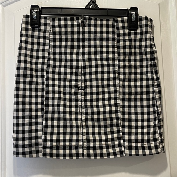 Free People Black and White Checkered Skirt size 4 - Picture 3 of 3